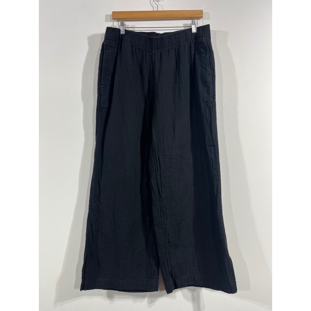 Old Navy Beachy Fisherman Double Gauze Cotton Wide Leg Pants Coastal Women Large